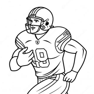 Dynamisk Christian McCaffrey springande färgläggningssida | Christian McCaffrey målarbild