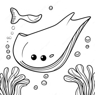 Stingray färgläggningssida | Stingray målarbild