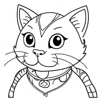 Realistisk Krigarkatt Målarbild | Realistisk Krigarkatt målarbild