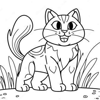 Vild Krigarkatt i Strid Målarbild | Realistisk Krigarkatt målarbild