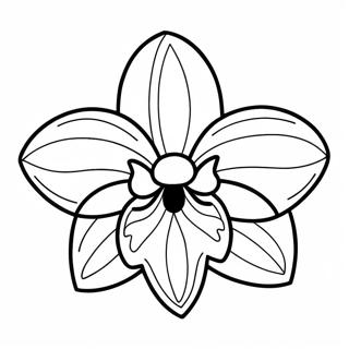 Orkidéblomma Målarbild | Orkidé målarbild