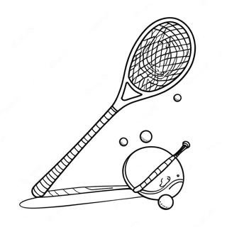 Lacrosse Klubba och Boll Målarbild | Lacrosse målarbild