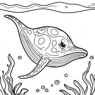 Stingray Simma Graciöst Färgläggningssida | Sting Ray målarbild
