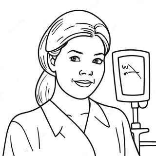 Meredith Grey i Operation Färgläggningssida | Grå's Anatomi målarbild