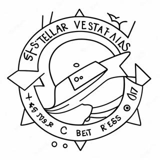 Stjärnig VBS-logotyp färgläggningssida | Stjärn VBS målarbild