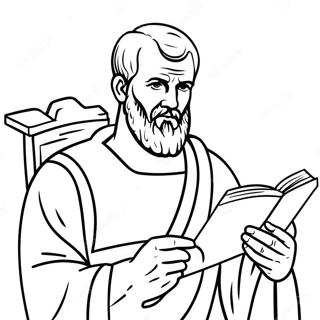 Färgläggningssida för aposteln Paulus | Aposteln Paulus målarbild