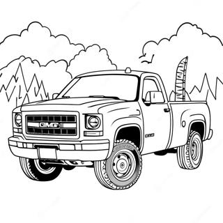 GMC Lastbil Målarbild | GMC Lastbil målarbild