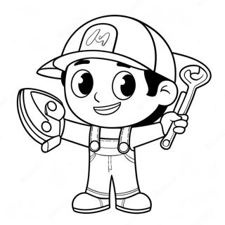 Handy Manny med Verktyg Målarbild | Handy Manny målarbild