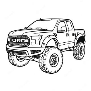Ford Raptor Lastbil Målarbild | Ford Raptor målarbild