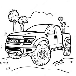 Off-Road Ford Raptor Målarbild | Ford Raptor målarbild