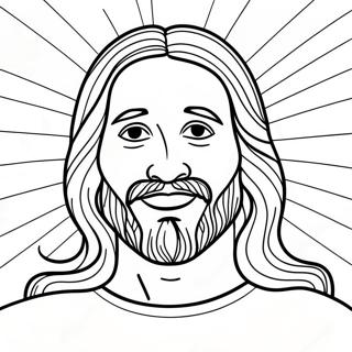 Glädjefylld Jesus Målarbild | Jesus älskar dig målarbild