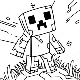 Creeper Minecraft Färgläggningssida | Minecraft målarbild