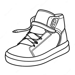 Sneaker Färgläggningssida | Sneaker målarbild