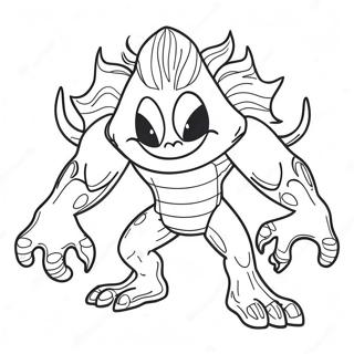 Super Monster Färgläggningssida | Super Monster målarbild