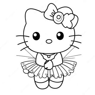 Hello Kitty Ballerina Kontur Målarbilder