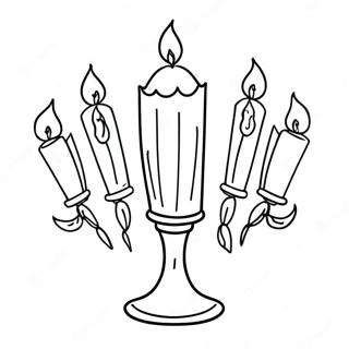 Shabbos Ljus Tändning Färgläggningssida | Sabbat målarbild