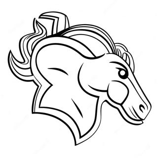 Broncos logotyp att färglägga | Broncos målarbild