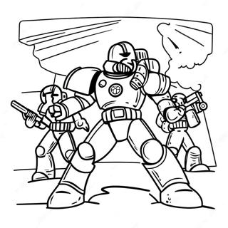 Space Marine stridsklar att färglägga | Warhammer 40K målarbild