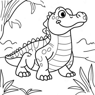 Krokodil Målarbild | Krokodil målarbild