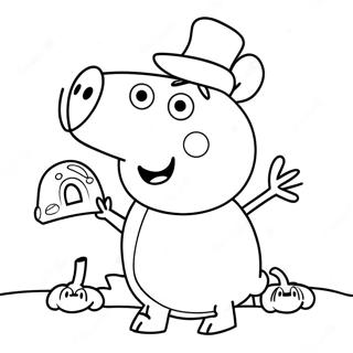 Peppa Pig Halloween Målarbild | Peppa Pig Halloween målarbild