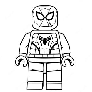 Lego Spiderman Färgläggningssida | Lego Spiderman målarbild