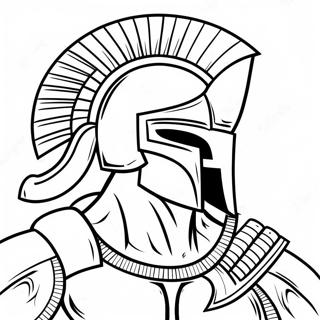 Spartansk krigare färgläggningssida | Spartan målarbild