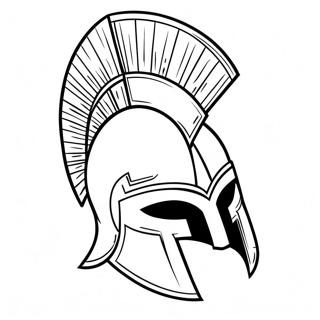 Vild spartansk hjälm färgläggningssida | Spartan målarbild