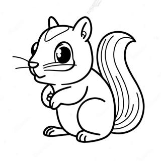 Chipmunk färgläggningssida | Större chipmunk målarbild