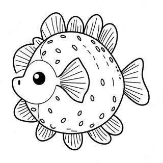 Pufffisk målarbild | Pufffisk målarbild