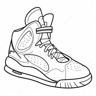 Cool design av basketbollskor målarbild | Basketbollskor målarbild