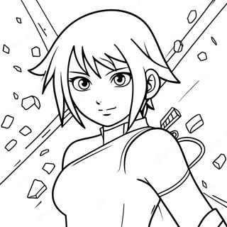 Sakura Haruno i strid målarbild | Naruto Shippuden målarbild