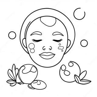Bubble Hudvård Avkopplande Spa Färgläggningssida | Bubble Skincare målarbild
