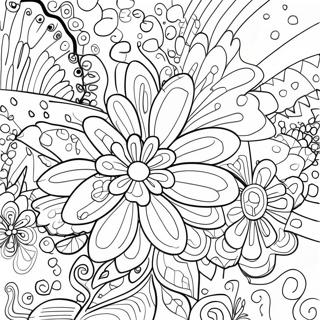 Färgläggningssida för groovy flower power | Hippie Stoner målarbild