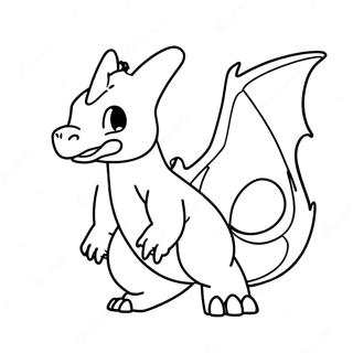 Charizard i Flygning Målarbild | Pokemon för vuxna målarbild