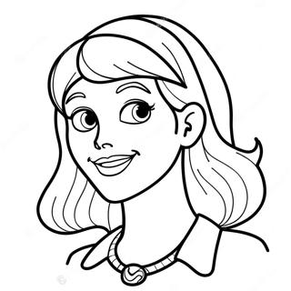 Daphne från Scooby Doo Målarbild | Scooby Doo Daphne målarbild
