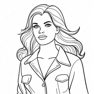 Daphne i en Stilig Outfit Målarbild | Scooby Doo Daphne målarbild