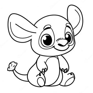 Söt Stitch julfärgläggning | Söt Stitch Jul målarbild