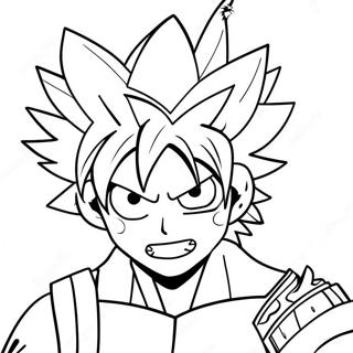 Explosiv Bakugo-action färgläggningssida | Bakugo målarbild