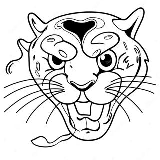 Jacksonville Jaguars Maskot Målarbild | Jacksonville Jaguars målarbild