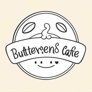 Butterbean Cafe logotyp färgläggningssida | Butterbean Café målarbild