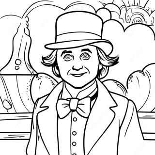 Willy Wonka färgläggning | Willy Wonka målarbild