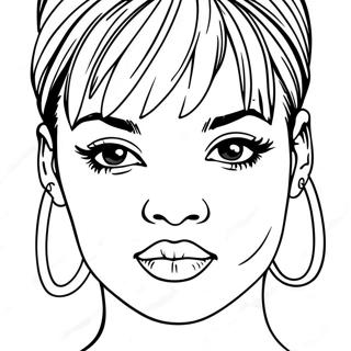 Rihanna målarbok | Rihanna målarbild
