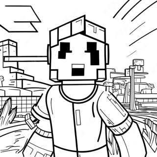 Minecraft Steve målarbok | Minecraft Steve målarbild