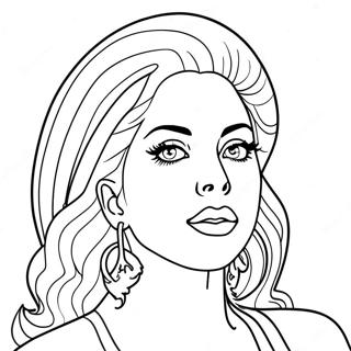 Lady Gaga färgläggningssida | Lady Gaga målarbild