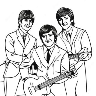 Beatles färgläggningssida | Beatles målarbild
