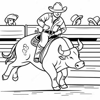 PBR Bull Riding Målarbild | PBR Bulle Ridning målarbild