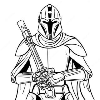 General Grievous med ljussablar målarbok | General Grievous målarbild