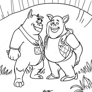 Shrek och åsnan äventyr målarbok | DreamWorks målarbild