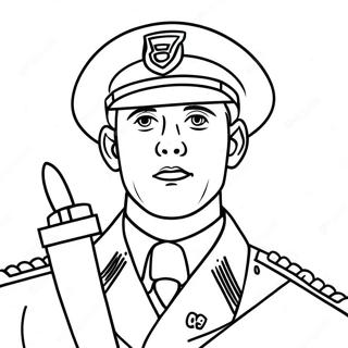 Patriotisk soldat målarbok | Tack för Din Tjänst målarbild