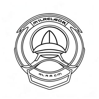 McLaren Racing Team Logotyp Färgläggningssida | McLaren målarbild